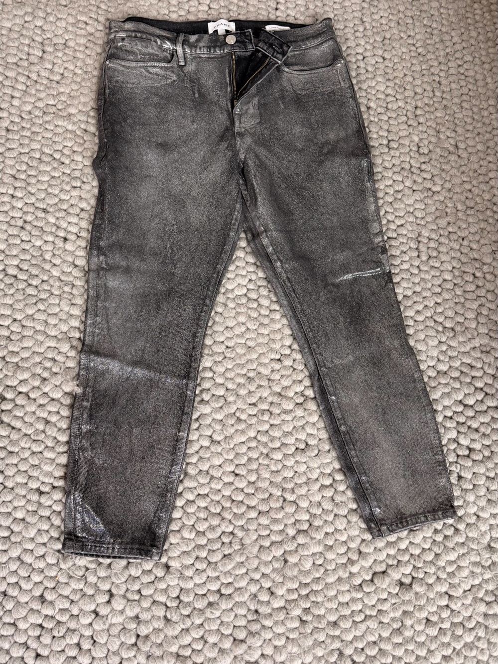 NWOT Frame Denim Women's Slim Washed Black Jeans